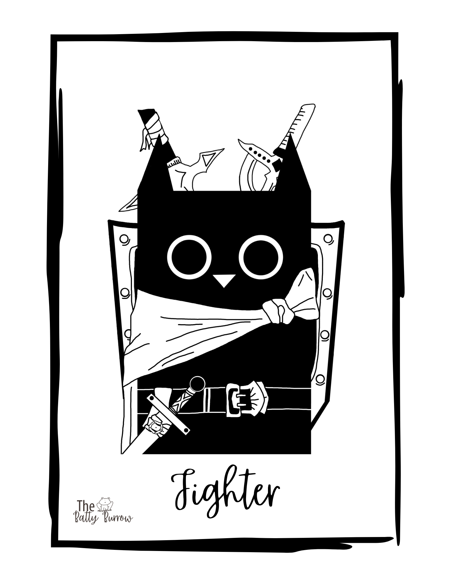 Fighter - D&D Class Kitten